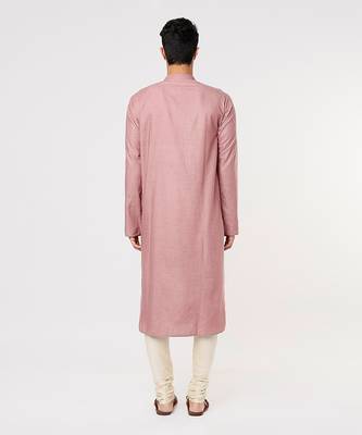 Mauve Cord Embroidery Kurta Set 2