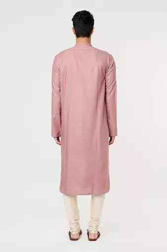 Mauve Cord Embroidery Kurta Set