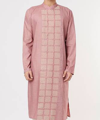 Mauve Cord Embroidery Kurta Set 3
