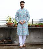 Colourful Printed Kurta With Pant Set
