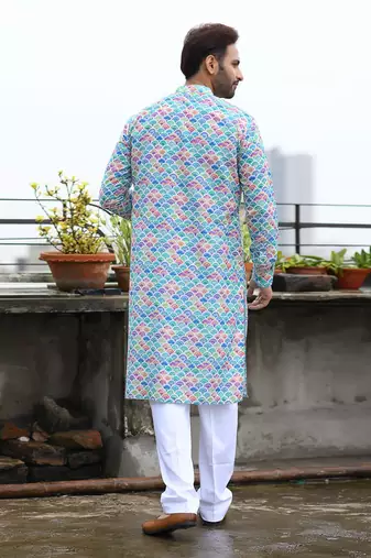 Colourful Printed Kurta With Pant Set