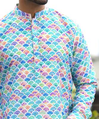 Colourful Printed Kurta With Pant Set 4