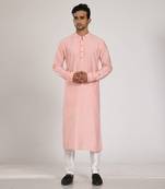 Pink Flap On Sleeves  Kurta Set