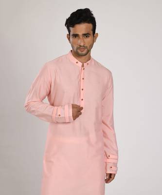 Pink Flap On Sleeves  Kurta Set 3