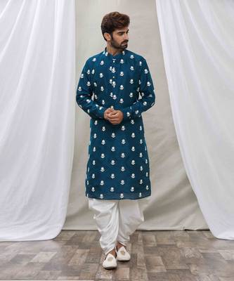 Teal Blue Kurta Set 1
