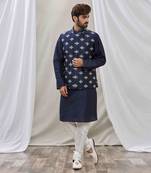 Royal Blue Kurta-Jacket Sets