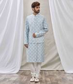 Grey Kurta-Jacket Set