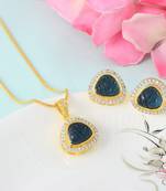 Gold Pendants With Blue Stones