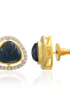 Gold Pendants With Blue Stones