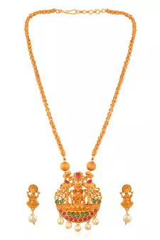 Gold Plated Temple Necklace Sets