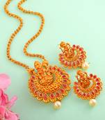 Gold Plated Laxmi Temple Necklace-sets