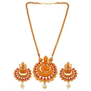 Gold Plated Laxmi Temple Necklace-sets 2
