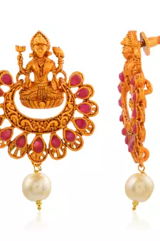 Gold Plated Laxmi Temple Necklace-sets
