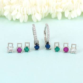 Versatile Changeable Studs Huggie Hoop Earrings 1