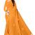 Orange Thread Work Shimmer Chiffon Embroidered Saree with Blouse