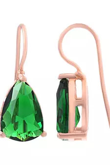 Emerald Green Stone Studded Hoop Earrings