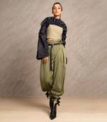 Olive Green & Black Tempest Top