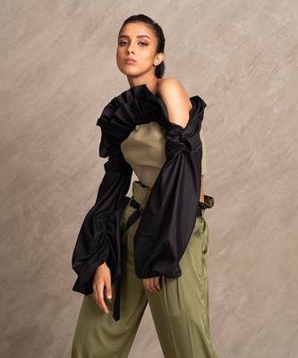 Olive Green & Black Tempest Top 6