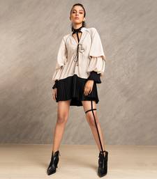 Beige & Black Harlow Dress