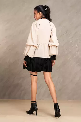 Beige & Black Harlow Dress