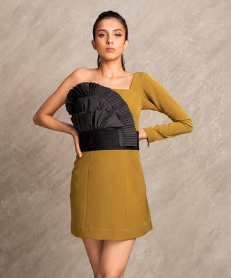 Dark Mustard & Black Lola Dress 5