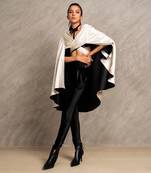 Cream & Black  Irina Cape