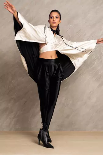 Cream & Black  Irina Cape