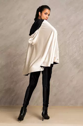 Cream & Black  Irina Cape