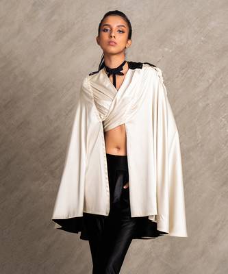 Cream & Black  Irina Cape 6