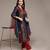 Navy Blue Printed Kurta With Pant And Dupatta