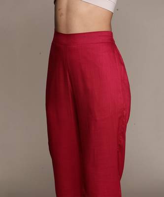 Magenta Pink Embroidered Kurta With Pant And Dupatta 5