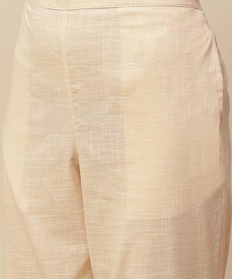 AARKE Beige Printed Kurta Set 6