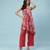 Red Botanical Print Kurta with Pants