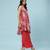 Red Botanical Print Kurta with Pants