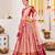 Peach & Pink Semi-Stitched  Half Saree & Unstitched Blouse With Dupatta