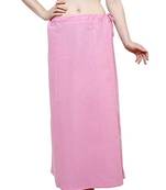 Baby Pink Women's Cotton Plain Stitched Inskirt Saree Petticoats
