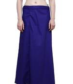 Blue Women's Cotton Plain Stitched Inskirt Saree Petticoats