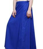 Royal Blue Women's Cotton Plain Stitched Inskirt Saree Petticoats