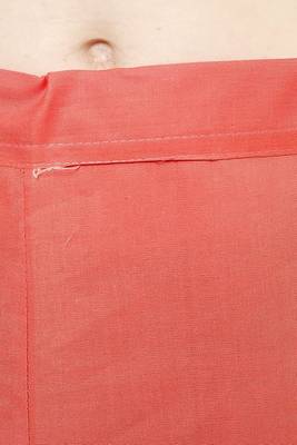 Peach Women's Cotton Plain Stitched Inskirt Saree Petticoats 5