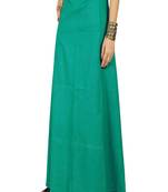 Rama Green Women's Cotton Plain Stitched Inskirt Saree Petticoats