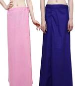 Multicolor Women's Cotton Plain Stitched Inskirt Saree Petticoats Combo