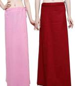 Multicolor Women's Cotton Plain Stitched Inskirt Saree Petticoats Combo
