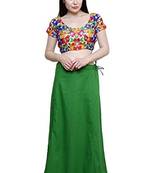 Multicolor Women's Cotton Plain Stitched Inskirt Saree Petticoats Combo