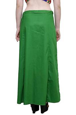 Multicolor Women's Cotton Plain Stitched Inskirt Saree Petticoats Combo 3