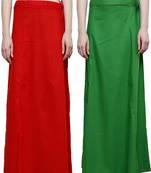 Multicolor Women's Cotton Plain Stitched Inskirt Saree Petticoats Combo