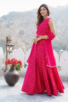 Women Pink Viscose Rayon Lehenga Choli Dupatta
