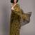Suta Women Olive Green & Black Polka Dots Printed Pure Cotton Saree
