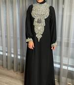 Eid Royal Dubai Beaded Kaftan Abaya Party Fancy African Clothing Crystal Fancy Work New Collection Dress
