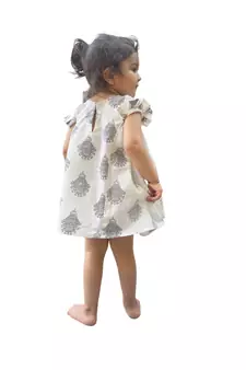 Aglare cotton bandhni frock ,,frocks for girls,, frocks for kids, frocks. white