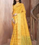 Gold Woven Patola Saree With Blouse